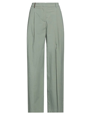 PESERICO Casual trouser Military green 96% Cotton, 4% Elastane