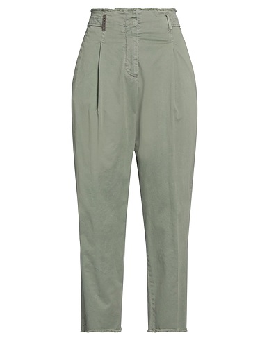 PESERICO Casual pants Military green 98% Cotton, 2% Elastane