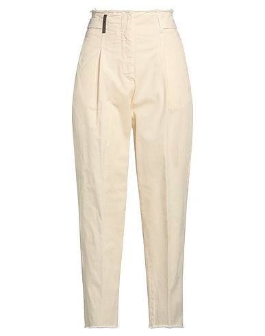 PESERICO Pantalone Avorio 98% Cotone, 2% Elastan