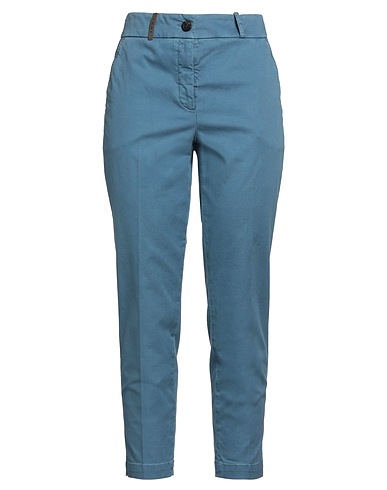PESERICO Casual pants Slate blue 55% Cotton, 42% Lyocell, 3% Elastane