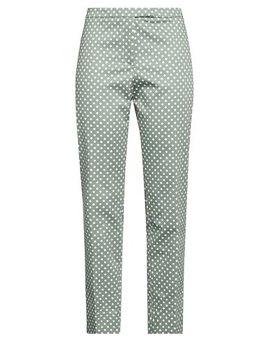 PESERICO Casual pants Sage green 97% Cotton, 3% Elastane