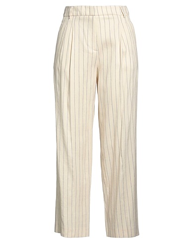 PESERICO Casual pants EASY Ivory 60% Linen, 40% Viscose