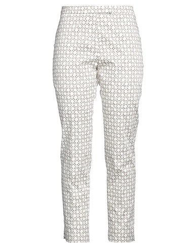 PESERICO Casual trouser White 97% Cotton, 3% Elastane