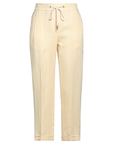 PESERICO Casual trouser EASY Pastel yellow 60% Linen, 40% Viscose, Cotton