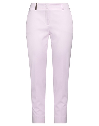 PESERICO Casual trouser Lilac 98% Cotton, 2% Elastane