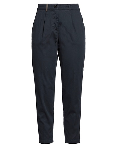 PESERICO Casual trouser Navy blue 97% Cotton, 3% Elastane