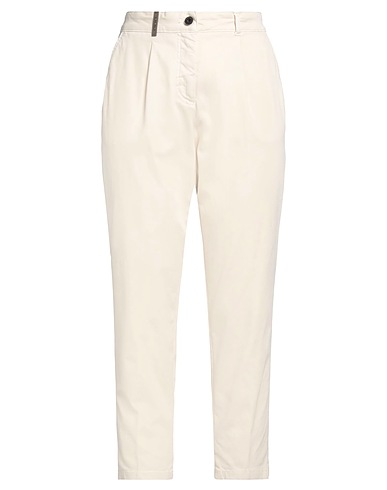 PESERICO Pantalone Panna 97% Cotone, 3% Elastan