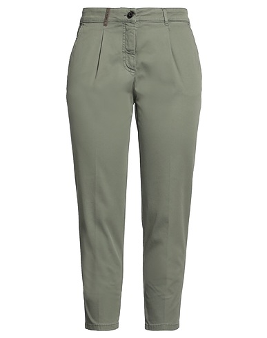 PESERICO Casual trouser Military green 97% Cotton, 3% Elastane