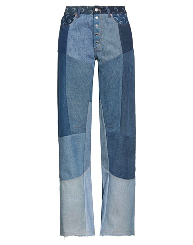 MARINE SERRE Denim pants GOLD LINE Blue 100% Cotton