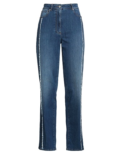 PESERICO Denim pants Blue 87% Cotton, 11% Polyester, 2% Elastane
