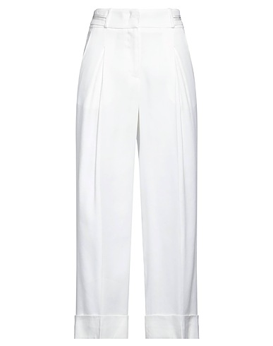 PESERICO Casual trouser White 61% Linen, 36% Viscose, 3% Elastane