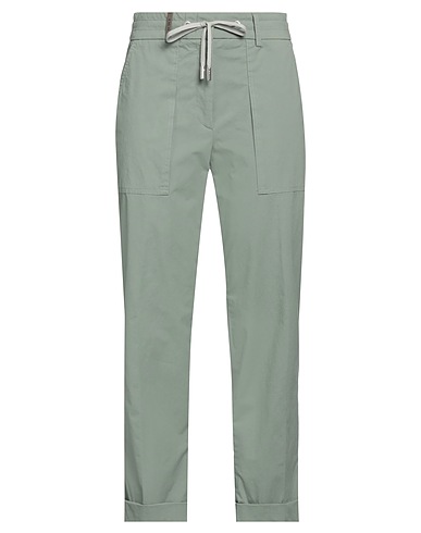 PESERICO Casual trouser Military green 96% Cotton, 4% Elastane