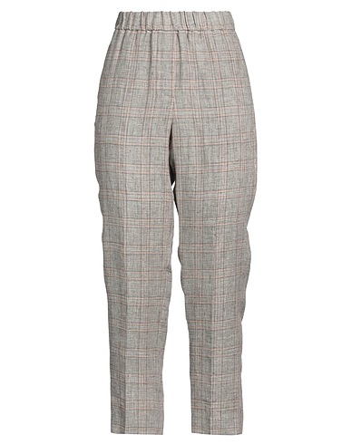 PESERICO Casual trouser Khaki 100% Linen