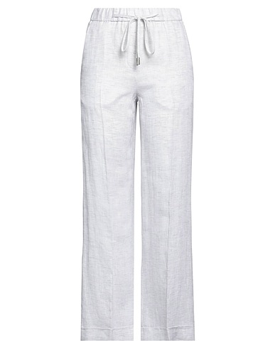 PESERICO Casual trouser Light grey 100% Linen, Cotton