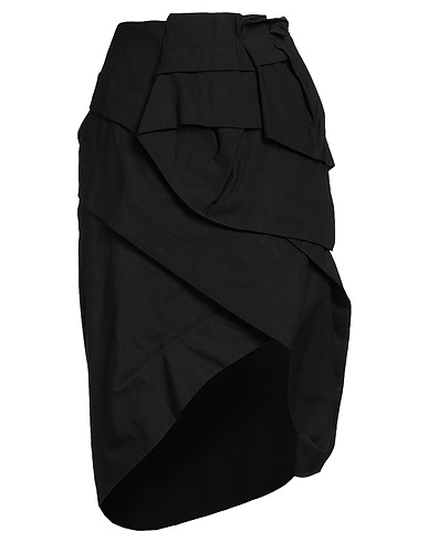 DRIES VAN NOTEN Midi skirt Black 59% Linen, 41% Cotton