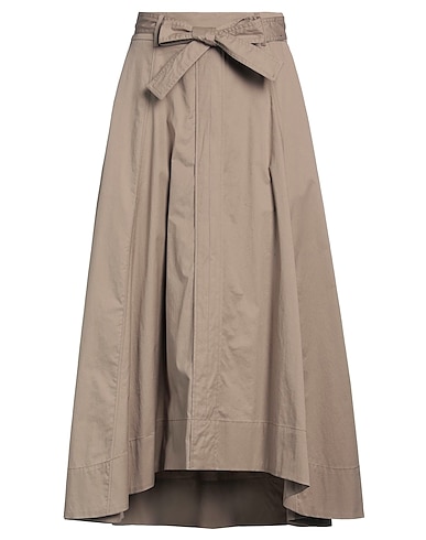 PESERICO Gonna midi Khaki 97% Cotone, 3% Elastan