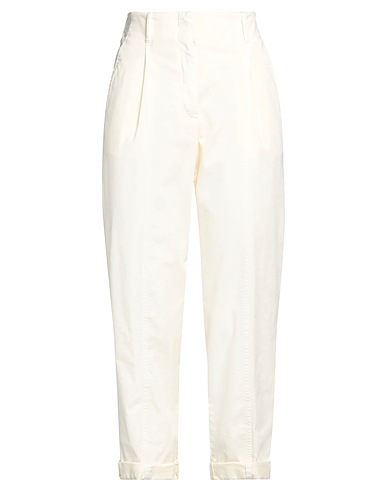 PESERICO Casual trouser EASY Ivory 97% Cotton, 3% Elastane