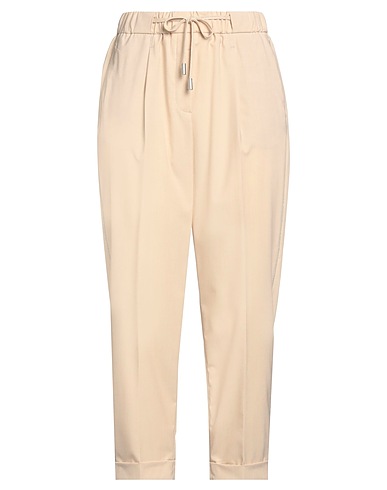PESERICO Casual trouser Beige 69% Polyester, 29% Viscose, 2% Elastane, Cotton