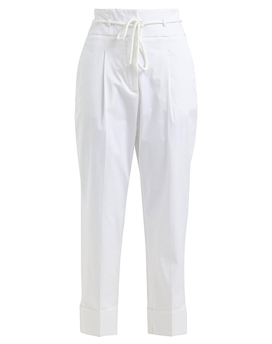 PESERICO Pantalone Bianco 97% Cotone, 3% Elastan