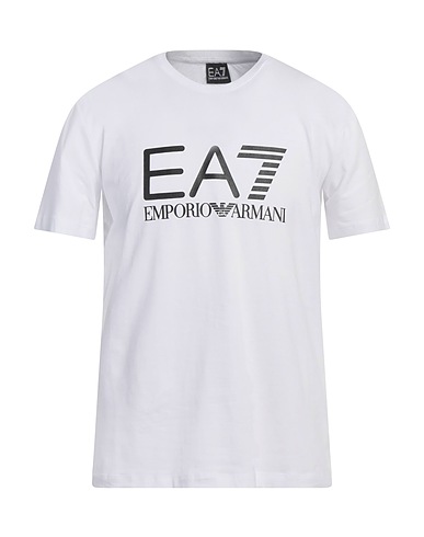EA7 T-shirt White 95% Cotton, 5% Elastane