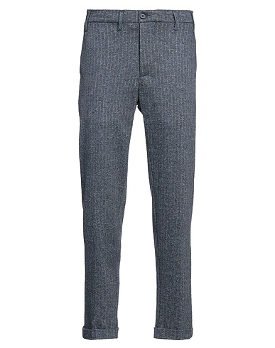 EREDI DEL DUCA Casual trouser Slate blue 37% Elastane, 29% Viscose, 26% Cotton, 7% Linen, 1% Polyamide
