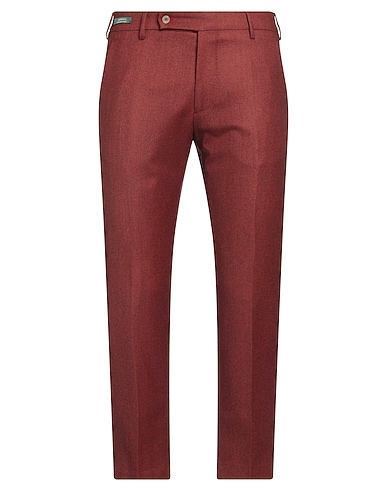 BERWICH Casual trouser Brick red 50% Virgin Wool, 47% Cotton, 2% Nylon, 1% Elastane