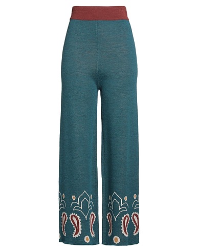 SFIZIO STUDIO Casual pants Deep teal 60% Acrylic, 20% Viscose, 20% Wool
