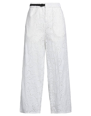 WHITE SAND Casual pants White 100% Cotton