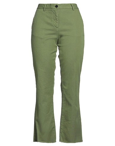 WHITE SAND Casual trouser Military green 97% Cotton, 3% Elastane