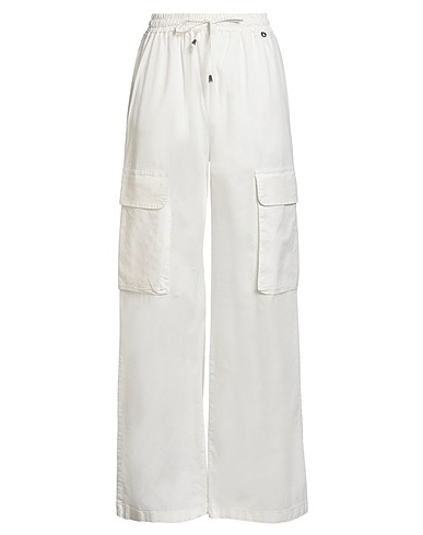 KONTATTO Casual trouser White 98% Cotton, 2% Elastane