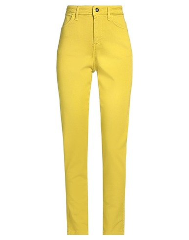 KONTATTO Casual pants Lime green 98% Cotton, 2% Elastane