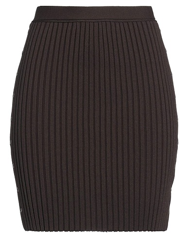 WOLFORD ミニスカート チョコレートブラウン バージンウール 63% / コットン 35% / ポリウレタン 2%