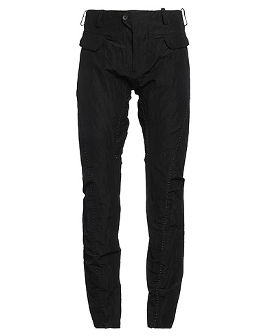 MASNADA Casual pants NERO 66% Cotton, 29% Linen, 5% Metal