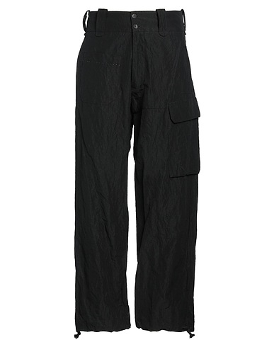 MASNADA Casual pants Black 66% Cotton, 29% Linen, 5% Metal