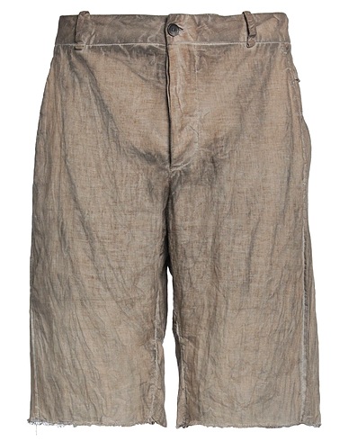 MASNADA Shorts & Bermuda Khaki 100% Linen