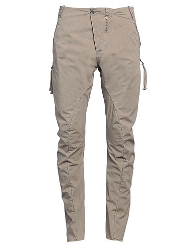MASNADA Casual pants Khaki 97% Cotton, 3% Elastane