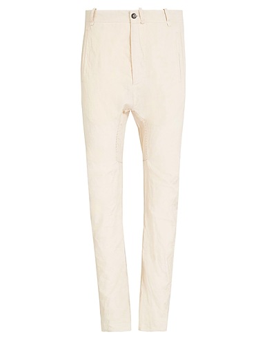 MASNADA Casual pants Ivory 66% Cotton, 29% Linen, 5% Metal