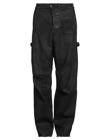 MASNADA Denim trousers Black 99% Cotton, 1% Elastane