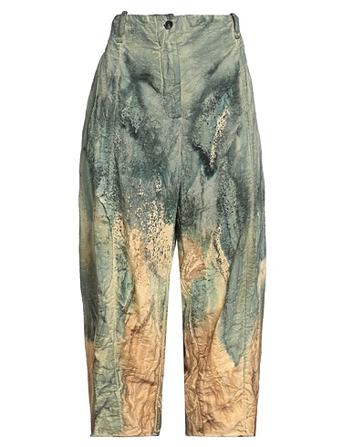 MASNADA Casual pants Green 100% Cotton