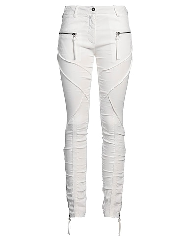 MASNADA Casual pants White 62% Linen, 35% Viscose, 3% Elastane