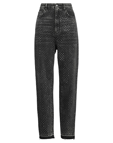 LANEUS Denim trousers Black 100% Cotton