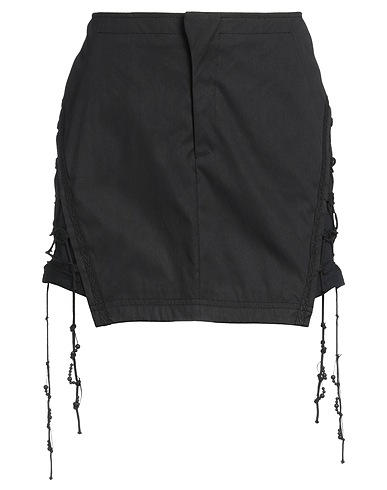 HYEIN SEO Mini skirt Black 58% Polyester, 42% Nylon, Linen, Cotton