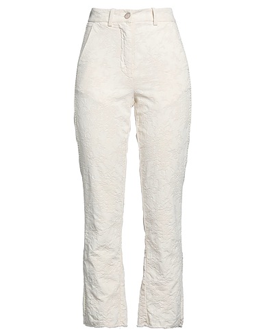 MASNADA Casual trouser Ivory 100% Cotton