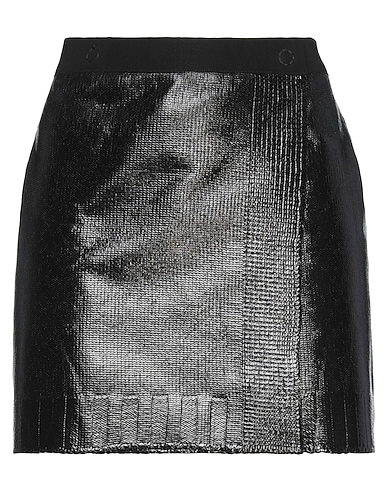 AVIÙ Mini skirt Black 50% Virgin Wool, 50% Acrylic