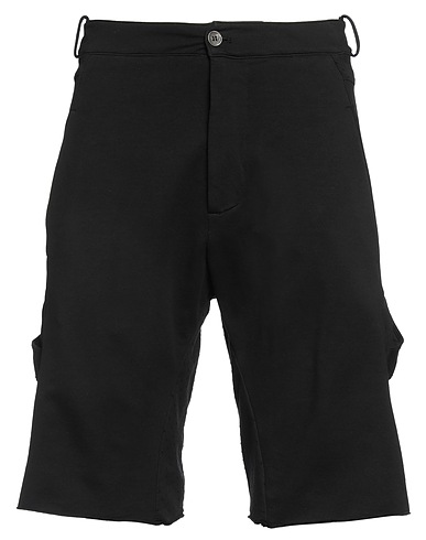MASNADA Shorts & Bermuda Black 95% Cotton, 5% Elastane