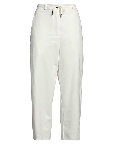 MASNADA Casual trouser White 95% Cotton, 5% Elastane