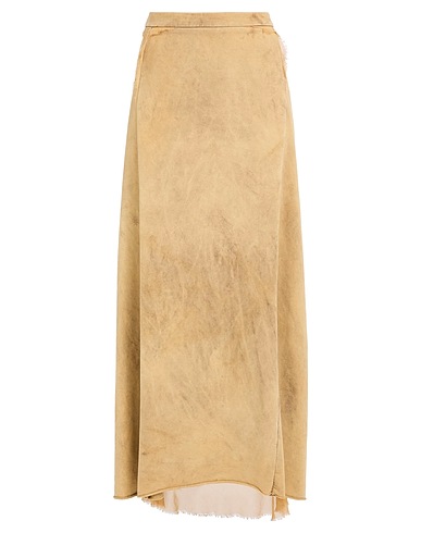 MASNADA Gonna lunga Khaki 95% Cotone, 5% Elastan, Seta