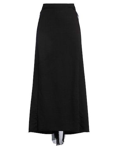 MASNADA Gonna lunga Nero 95% Cotone, 5% Elastan, Seta