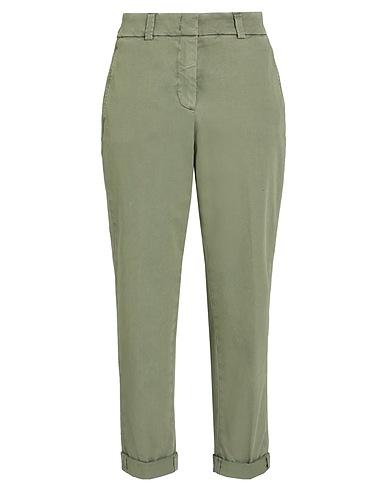 PESERICO Pantalone Verde militare 97% Cotone, 3% Elastan