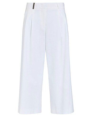 PESERICO Casual trouser White 53% Linen, 47% Cotton